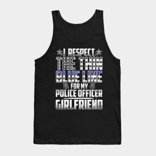 Girlfriend Police Officer Thin Blue Line Tank Top